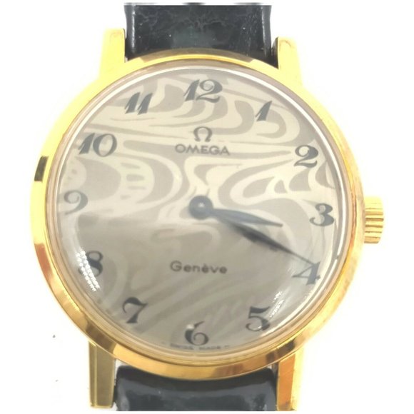 OMEGA Gold Marble Mosaic Arabic Dial Ladies Watch - Picture 4 of 10